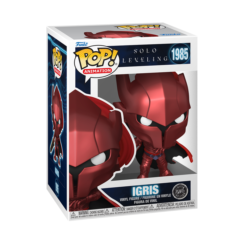 Solo Leveling Igris Metallic Chase Funko Pop Packaging